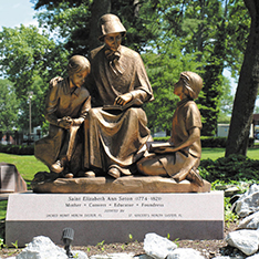 National Shrine of Saint Elizabeth Ann Seton teaching bronze statue